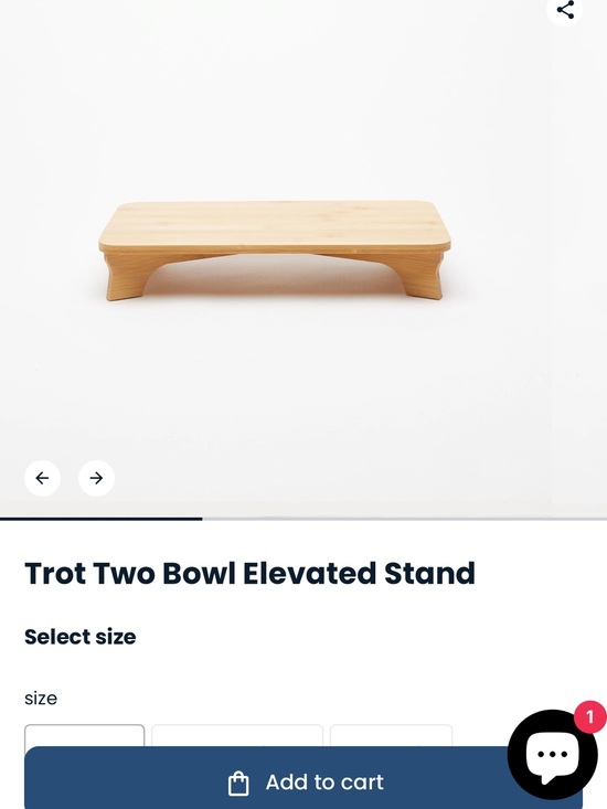 Other - Trot Two Bowl Elevated Stand - Light Wood